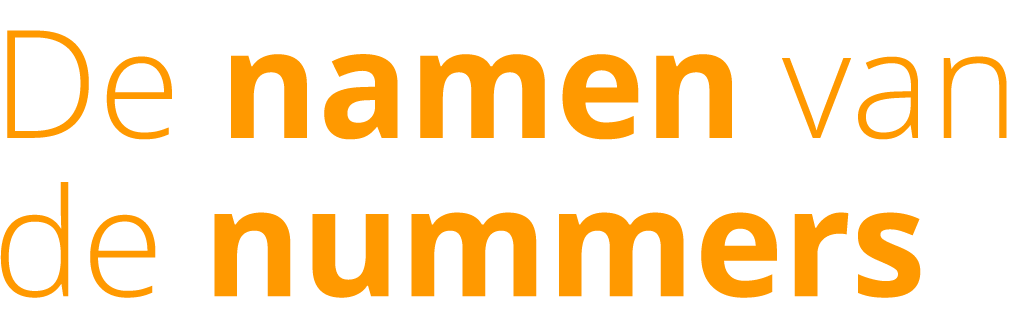 Die Namen der Nummern
