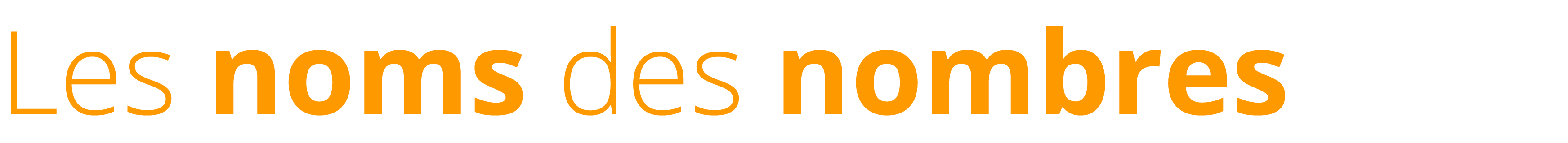 Die Namen der Nummern