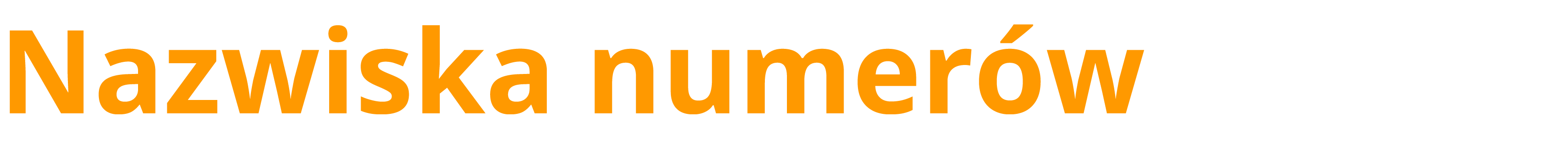 Die Namen der Nummern